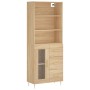 Aparador alto madera contrachapada color roble 69,5x34x180 cm de vidaXL, Aparadores - Ref: Foro24-3189496, Precio: 165,65 €, ...