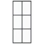Puerta corredera ESG vidrio y aluminio negra 90x205 cm de vidaXL, Puertas - Ref: Foro24-151012, Precio: 169,78 €, Descuento: %