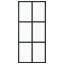 Schiebetür aus ESG-Glas und schwarzem Aluminium, 90 x 205 cm von vidaXL, Türen - Ref: Foro24-151012, Preis: 172,39 €, Rabatt: %