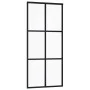 Schiebetür aus ESG-Glas und schwarzem Aluminium, 90 x 205 cm von vidaXL, Türen - Ref: Foro24-151012, Preis: 172,39 €, Rabatt: %