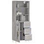 Aparador alto madera contrachapada gris sonoma 69,5x34x180 cm de vidaXL, Aparadores - Ref: Foro24-3189499, Precio: 158,78 €, ...