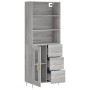 Aparador alto madera contrachapada gris sonoma 69,5x34x180 cm de vidaXL, Aparadores - Ref: Foro24-3189499, Precio: 158,78 €, ...