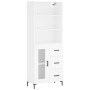 Aparador alto madera contrachapada blanco 69,5x34x180 cm de vidaXL, Aparadores - Ref: Foro24-3189509, Precio: 165,38 €, Descu...