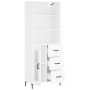 Aparador alto madera contrachapada blanco 69,5x34x180 cm de vidaXL, Aparadores - Ref: Foro24-3189509, Precio: 165,38 €, Descu...