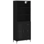 Tall black plywood sideboard 69.5x34x180 cm by vidaXL, Sideboards - Ref: Foro24-3189510, Price: 163,40 €, Discount: %