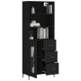 Aparador alto madera contrachapada negro 69,5x34x180 cm de vidaXL, Aparadores - Ref: Foro24-3189510, Precio: 176,01 €, Descue...