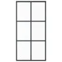 Puerta corredera ESG vidrio y aluminio negra 102x205 cm de vidaXL, Puertas - Ref: Foro24-151013, Precio: 222,98 €, Descuento: %