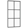 Puerta corredera ESG vidrio y aluminio negra 102x205 cm de vidaXL, Puertas - Ref: Foro24-151013, Precio: 223,33 €, Descuento: %