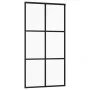 Puerta corredera ESG vidrio y aluminio negra 102x205 cm de vidaXL, Puertas - Ref: Foro24-151013, Precio: 222,98 €, Descuento: %