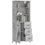 Aparador alto madera contrachapada gris hormigón 69,5x34x180 cm von vidaXL, Sideboards - Ref: Foro24-3189513, Preis: 146,68 €...