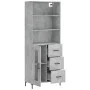 Aparador alto madera contrachapada gris hormigón 69,5x34x180 cm von vidaXL, Sideboards - Ref: Foro24-3189513, Preis: 146,68 €...