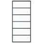 Puerta corredera ESG vidrio y aluminio negra 90x205 cm de vidaXL, Puertas - Ref: Foro24-151015, Precio: 169,52 €, Descuento: %