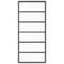 Puerta corredera ESG vidrio y aluminio negra 90x205 cm de vidaXL, Puertas - Ref: Foro24-151015, Precio: 155,79 €, Descuento: %
