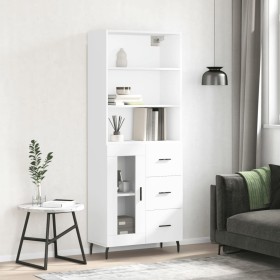 Aparador alto madera contrachapada blanco 69,5x34x180 cm de vidaXL, Aparadores - Ref: Foro24-3189525, Precio: 163,70 €, Descu...