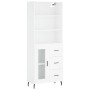 Aparador alto madera contrachapada blanco 69,5x34x180 cm de vidaXL, Aparadores - Ref: Foro24-3189525, Precio: 163,70 €, Descu...