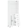 Aparador alto madera contrachapada blanco 69,5x34x180 cm de vidaXL, Aparadores - Ref: Foro24-3189525, Precio: 163,70 €, Descu...