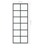 Puerta corredera ESG vidrio y aluminio negra 76x205 cm de vidaXL, Puertas - Ref: Foro24-151017, Precio: 187,19 €, Descuento: %