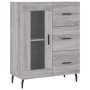 Aparador alto madera contrachapada gris sonoma 69,5x34x180 cm de vidaXL, Aparadores - Ref: Foro24-3189531, Precio: 163,25 €, ...