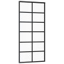 Puerta corredera ESG vidrio y aluminio negra 90x205 cm de vidaXL, Puertas - Ref: Foro24-151018, Precio: 169,85 €, Descuento: %