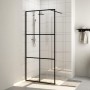 Mampara ducha accesible vidrio ESG transparente negro 100x195cm de vidaXL, Paredes y mamparas de ducha - Ref: Foro24-151025, ...