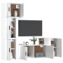 Set de muebles de TV 5 pzas madera contrachapada blanco brillo de vidaXL, Muebles TV - Ref: Foro24-3188632, Precio: 231,47 €,...