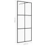 Barrierefreie Duschwand, transparentes schwarzes ESG-Glas, 100 x 195 cm von vidaXL, Duschwände und Duschwände - Ref: Foro24-1...