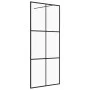 Begehbare Duschwand ESG transparentes Glas schwarz 115x195cm von vidaXL, Duschwände und Duschwände - Ref: Foro24-151026, Prei...