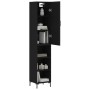 Aparador de madera contrachapada negro 34,5x34x180 cm de vidaXL, Aparadores - Ref: Foro24-3198978, Precio: 93,67 €, Descuento: %
