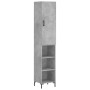 Aparador de madera contrachapada gris hormigón 34,5x34x180 cm de vidaXL, Aparadores - Ref: Foro24-3198981, Precio: 87,50 €, D...