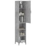 Aparador de madera contrachapada gris hormigón 34,5x34x180 cm de vidaXL, Aparadores - Ref: Foro24-3198981, Precio: 87,50 €, D...