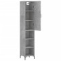 Aparador de madera contrachapada gris hormigón 34,5x34x180 cm de vidaXL, Aparadores - Ref: Foro24-3198981, Precio: 87,50 €, D...