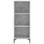 Aparador de madera contrachapada gris hormigón 34,5x34x180 cm de vidaXL, Aparadores - Ref: Foro24-3198981, Precio: 87,50 €, D...