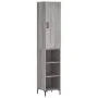 Tall Sonoma gray plywood sideboard 34.5x34x180 cm by vidaXL, Sideboards - Ref: Foro24-3198983, Price: 87,65 €, Discount: %