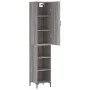 Tall Sonoma gray plywood sideboard 34.5x34x180 cm by vidaXL, Sideboards - Ref: Foro24-3198983, Price: 87,65 €, Discount: %