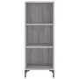 Tall Sonoma gray plywood sideboard 34.5x34x180 cm by vidaXL, Sideboards - Ref: Foro24-3198983, Price: 87,65 €, Discount: %