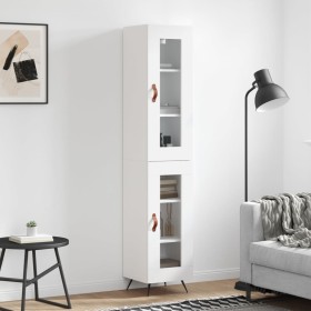 Aparador alto madera contrachapada blanco 34,5x34x180 cm de vidaXL, Aparadores - Ref: Foro24-3199401, Precio: 102,10 €, Descu...