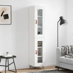 Aparador alto madera contrachapada blanco 34,5x34x180 cm de vidaXL, Aparadores - Ref: Foro24-3199401, Precio: 100,74 €, Descu...