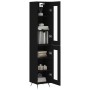 Aparador de madera contrachapada negro 34,5x34x180 cm de vidaXL, Aparadores - Ref: Foro24-3199402, Precio: 101,77 €, Descuent...