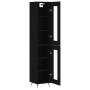 Aparador de madera contrachapada negro 34,5x34x180 cm de vidaXL, Aparadores - Ref: Foro24-3199402, Precio: 101,77 €, Descuent...