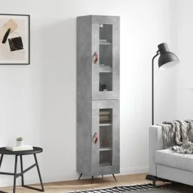 Gray concrete plywood sideboard 34.5x34x180 cm by vidaXL, Sideboards - Ref: Foro24-3199405, Price: 98,93 €, Discount: %