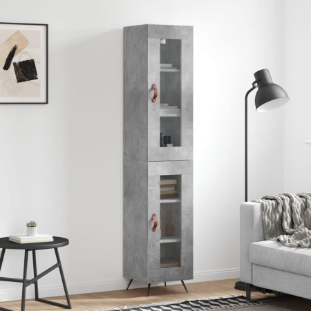 Aparador de madera contrachapada gris hormigón 34,5x34x180 cm de vidaXL, Aparadores - Ref: Foro24-3199405, Precio: 100,14 €, ...