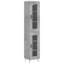 Aparador de madera contrachapada gris hormigón 34,5x34x180 cm de vidaXL, Aparadores - Ref: Foro24-3199405, Precio: 100,14 €, ...