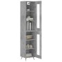 Aparador de madera contrachapada gris hormigón 34,5x34x180 cm de vidaXL, Aparadores - Ref: Foro24-3199405, Precio: 100,14 €, ...
