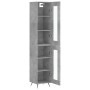 Aparador de madera contrachapada gris hormigón 34,5x34x180 cm de vidaXL, Aparadores - Ref: Foro24-3199405, Precio: 100,14 €, ...