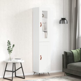 Aparador alto madera contrachapada blanco 34,5x34x180 cm de vidaXL, Aparadores - Ref: Foro24-3199465, Precio: 101,93 €, Descu...
