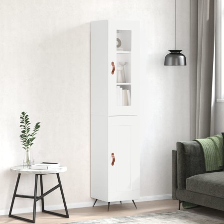 Aparador alto madera contrachapada blanco 34,5x34x180 cm de vidaXL, Aparadores - Ref: Foro24-3199465, Precio: 101,93 €, Descu...