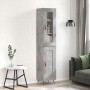 Aparador de madera contrachapada gris hormigón 34,5x34x180 cm de vidaXL, Aparadores - Ref: Foro24-3199469, Precio: 99,52 €, D...