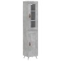 Aparador de madera contrachapada gris hormigón 34,5x34x180 cm de vidaXL, Aparadores - Ref: Foro24-3199469, Precio: 99,52 €, D...