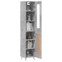 Aparador de madera contrachapada gris hormigón 34,5x34x180 cm de vidaXL, Aparadores - Ref: Foro24-3199469, Precio: 99,52 €, D...
