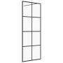 Accessible shower screen clear ESG glass black 80x195 cm by vidaXL, Shower walls and screens - Ref: Foro24-151033, Price: 171...